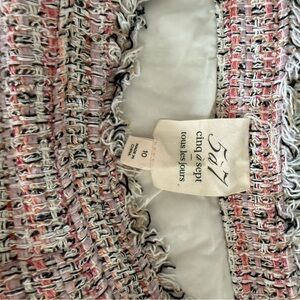 Cinq a sept Chic Pink and Black Tweed shorts